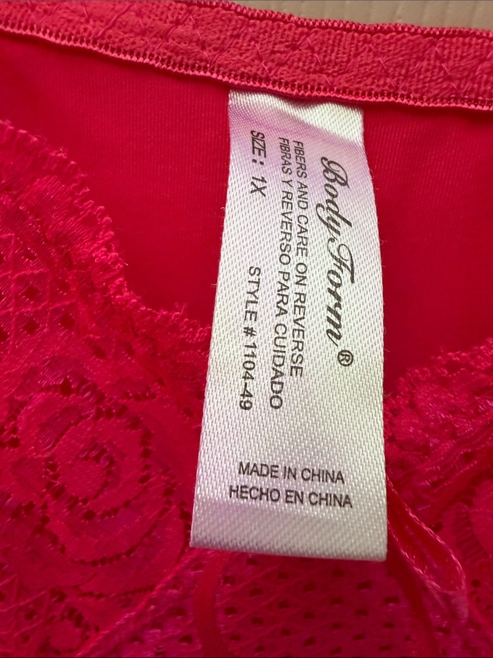 Fuchsia Lace-Trim Slip Dress with Adjustable Straps - Picture 4 of 7